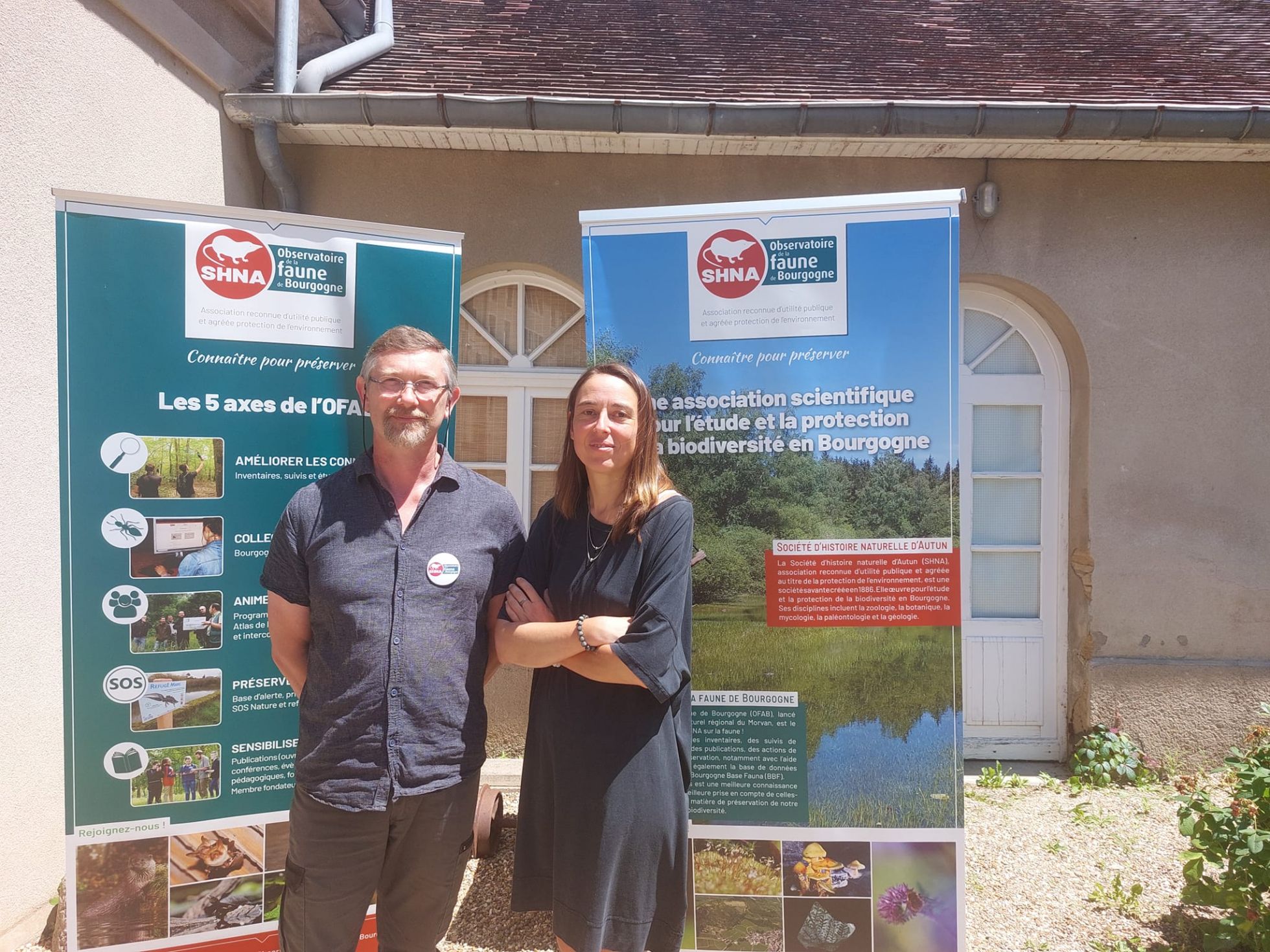 Claire MALLARD du Conseil régional de Bourgogne-Franche-Comté et notre Président David BEAUDOIN · D.SIRUGUE SHNA-OFAB