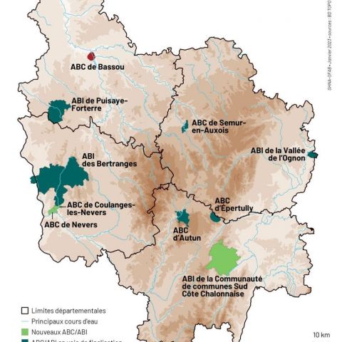 Carte des ABC/ABI suivis par la SHNA-OFAB @© SHNA-OFAB