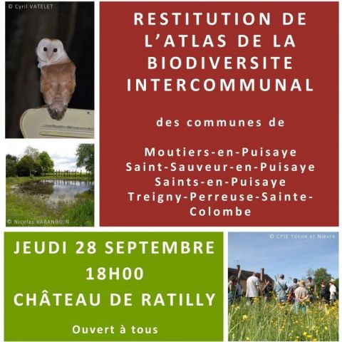 Restitution de l'Atlas de la biodiversité intercommunale (ABI) de Puisaye-Forterre @Communauté de communes de Puisaye-Forterre